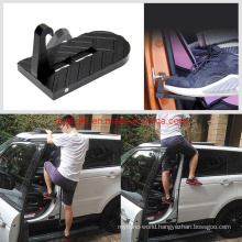 Car Doorstep Vehicle Folding Ladder U Shaped Hook Pedal Foot Pegs Multifunction Easy Access to Rooftop with Safety Hammer Doorstep for Car Roof-Rack Truck SUV J